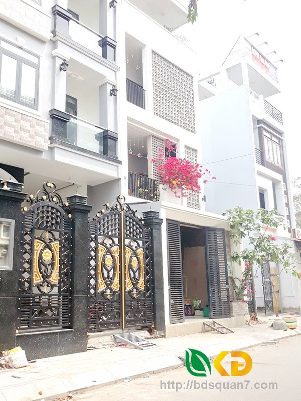 Bán nhà 2 lầu sân thượng Đường số quận 7 (KDC Tân Thuận Tây).